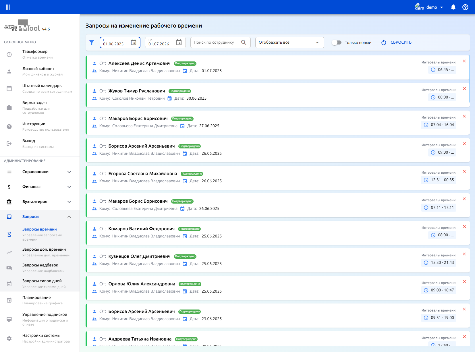 PMTool admin feature